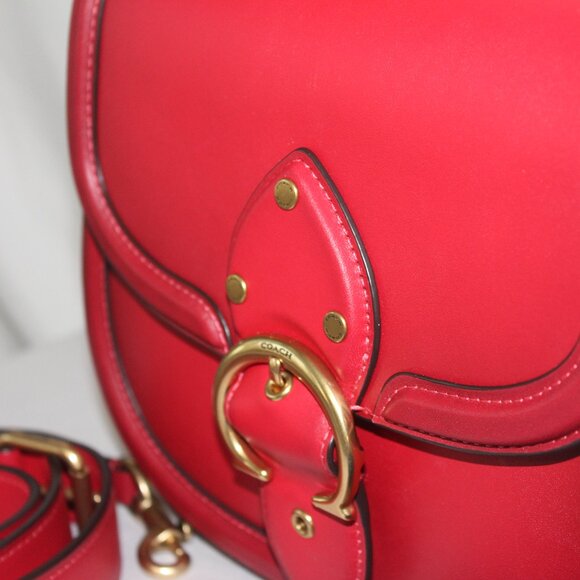 COACH Beat Saddle bag in Candy Apple C3738 - Picture 8 of 9